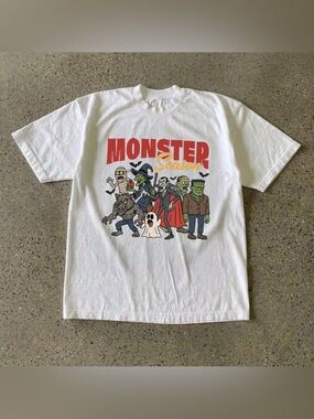 Monster Season Halloween Squad White Spooky Graphic T-Shirt